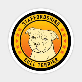 Staffordshire Bull Terrier Dog Portrait Magnet